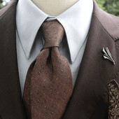 复古休闲咖色暗红花纹条纹结婚领带男女正装 商务英伦拍照年会手打