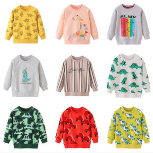 特价瑕疵款式长袖童装卫衣男女童春秋外出服儿童便宜棉卫衣欧美风