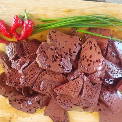 正宗无添加新鲜猪血农家现做现发火锅食材