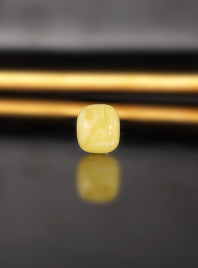 天然俄料蜜蜡老型散珠10.5x9.2mm 1174号 精工满蜡白花蜡蜜蜡配珠