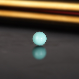 高瓷蓝 6.7mm 干净少铁线配珠隔珠单珠 229号 天然高货绿松散珠