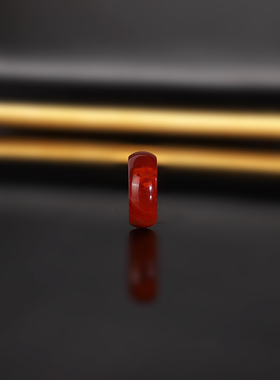 原矿天然火焰红南红隔珠 直径12.7x4.6mm 786号 大孔珠 散珠配珠