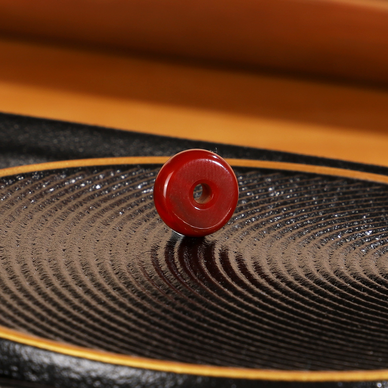 天然南红散珠GPD21 直径10.8mm 川料隔珠牛血红配珠单珠顶珠大孔