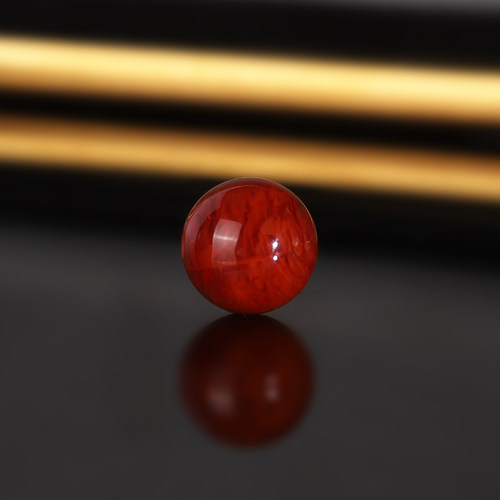 天然南红火焰散珠直径10mm 2154号 高货毕业级满肉火焰妖花配珠