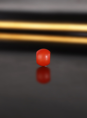 天然保山南红散珠隔珠 544号 直径7.8x6.2mm  毕业级精工南红配珠