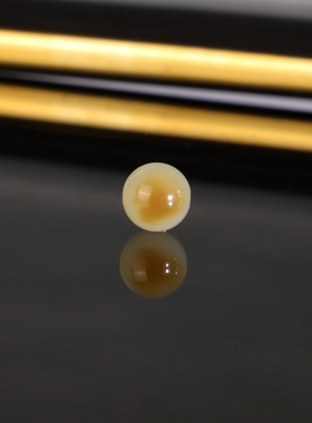 天然新疆且末糖料和田玉糖白散珠8mm 2896号 羊脂玉单珠配珠隔珠