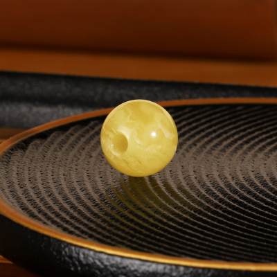 俄料蜜蜡散珠12.2mm10号大孔珠