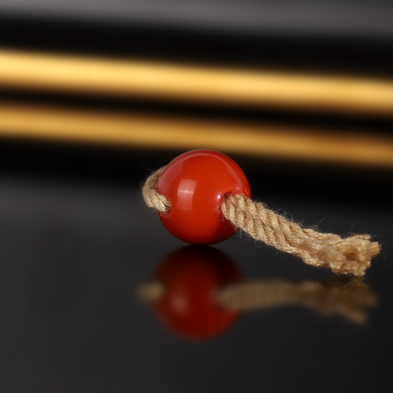 天然瓦西南红圆珠三通6-10mm 佛头配珠满肉柿子红散珠隔珠配饰