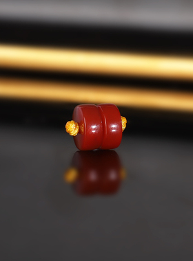 原矿天然牛血红直切隔珠 8X3.6mm NG63 南红散珠配珠 一物一图