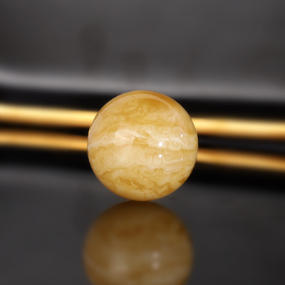 原矿天然俄料蜜蜡散珠 26.2mm O01号 满蜡满密大单珠配珠圆珠