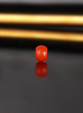 天然保山南红隔珠6.4x4.6mm 1108号 柿子红满肉南红隔片散珠配珠