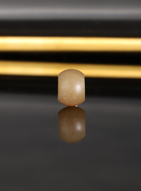 新疆且末糖和田玉散珠 10x7mm 3284号 哑光 羊脂玉麦芽糖配珠隔珠
