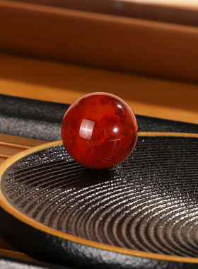 原矿天然川料瓦西南红散珠18mmCD34火焰红配珠满肉单颗圆珠配饰