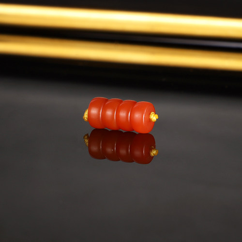 天然保山南红隔珠配珠6x3mm 2846号 精工南红隔片散珠