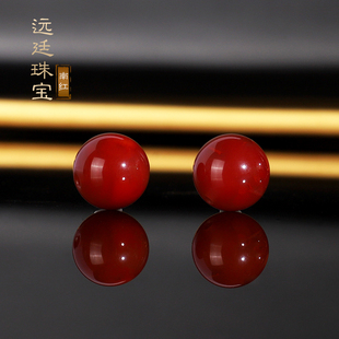 原矿瓦西南红牛血红散珠 精品毕业收藏玫瑰红满肉南红配珠单珠