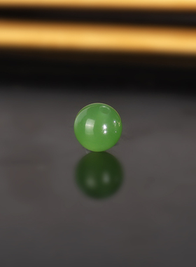 天然俄料碧玉散珠6mm 1957号 乌兰海苹果绿配珠隔珠 一物一图