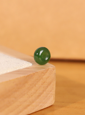 俄料碧玉面包圈甜甜圈 443号 直径8.1x4.1mm 碧玉和田玉隔珠散珠