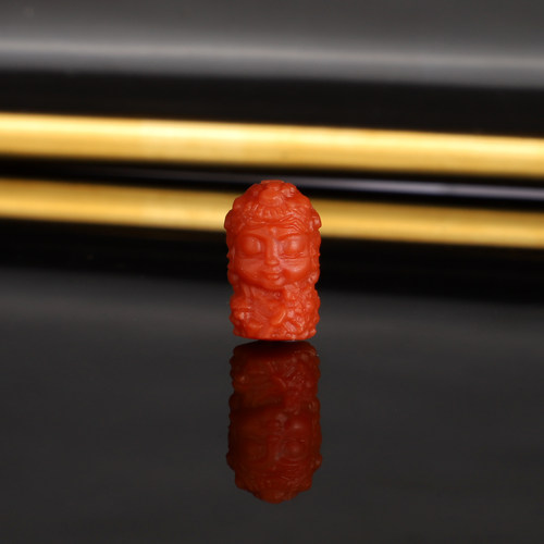 天然瓦西南红度母配珠散珠 宽9.2x长15.3x厚9.2mm 3031号 背云