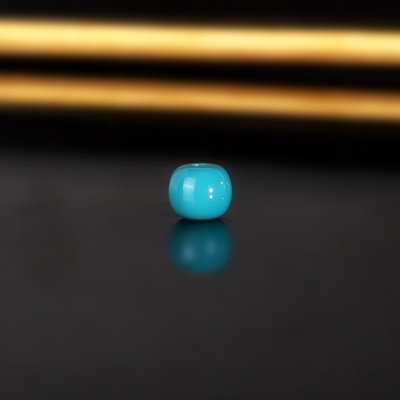 原矿天然绿松石老型珠散珠6.5x5.5mm GL4 玉化高瓷天花板配珠隔珠