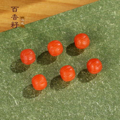 保山南红散珠百香籽老型珠