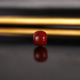 N77号 原矿天然瓦西牛血红南红老型散珠 8.8x7.8mm 天花板配珠