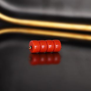 原矿天然瓦西南红直切隔珠直径8.1x5mm D01 天花板精工配珠散珠