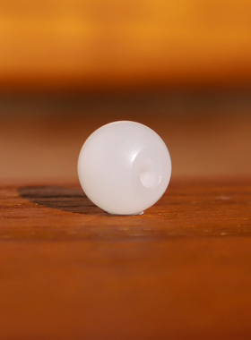 新疆和田白玉散珠YG6隔珠哑光