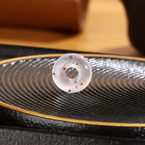 原矿南红面包圈隔珠满天星