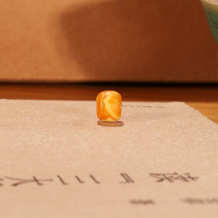 天然老蜡老型珠散珠 直径8.1x6.6mm LL15 云端古董老蜜蜡配珠隔珠