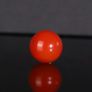 毕业级川料南红散珠13.6mm YTH20 樱桃红单珠满肉联合料配珠圆珠