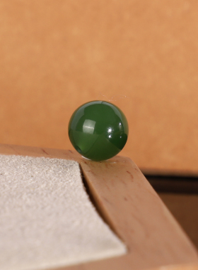 天然俄料老坑碧玉散珠9.8mm 2085号 和田玉羊脂玉配珠隔珠圆珠