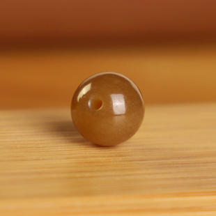 远廷 新疆和田玉且末糖料散珠8-12mm单颗黄糖羊脂玉手串配饰配珠