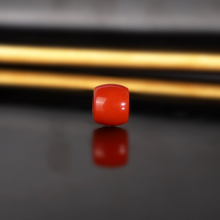 天然瓦西南红直切大孔珠9.7x8.2mm 孔道3mm 1128号 毕业级配珠