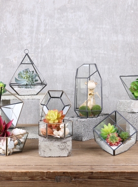 几何创意礼物摆件玻璃花房