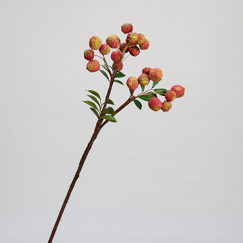 高仿真荔枝假水果树枝励志假花装饰民宿餐厅橱窗仿真水果插花摆件
