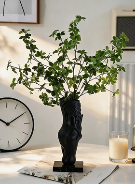 新中式抽象马头花瓶客厅摆件