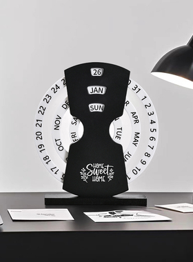 ins风摩天轮旋转日历桌面摆件