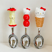 hellokitty猫苹果冰激凌勺子可爱创意家用儿童学生吃饭卡通勺子
