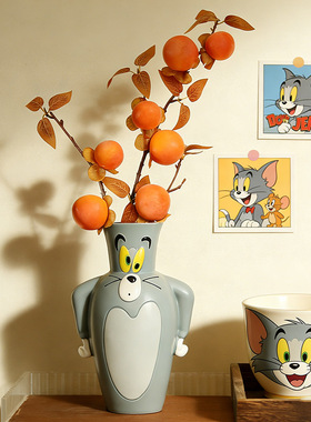 2026新年柿柿如意汤姆猫花瓶摆件