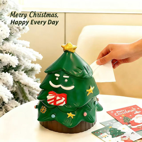 圣诞树纸巾盒家用客厅桌面摆件