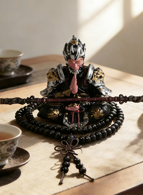 黑金色斗战胜佛禅意手办摆件