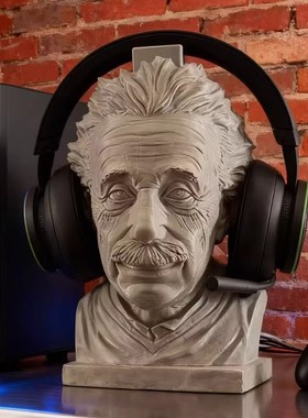 创意爱因斯坦雕像耳机支架摆件