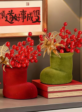 新年春节发财红果福桶家居装饰品
