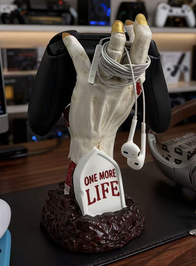 创意恶魔手搪胶桌面摆件手柄支架