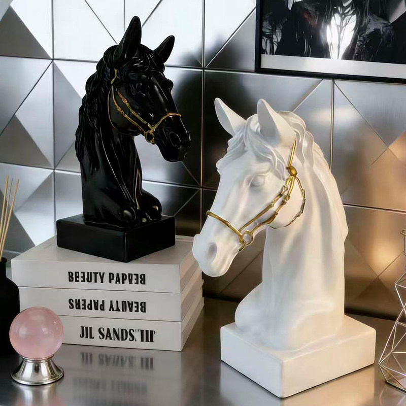 轻奢马头造型装饰摆件书桌客厅家居饰品现代简约工艺品家居装饰,家居饰品,装饰摆件,淘宝优惠券,粉丝福利购,淘宝优惠卷