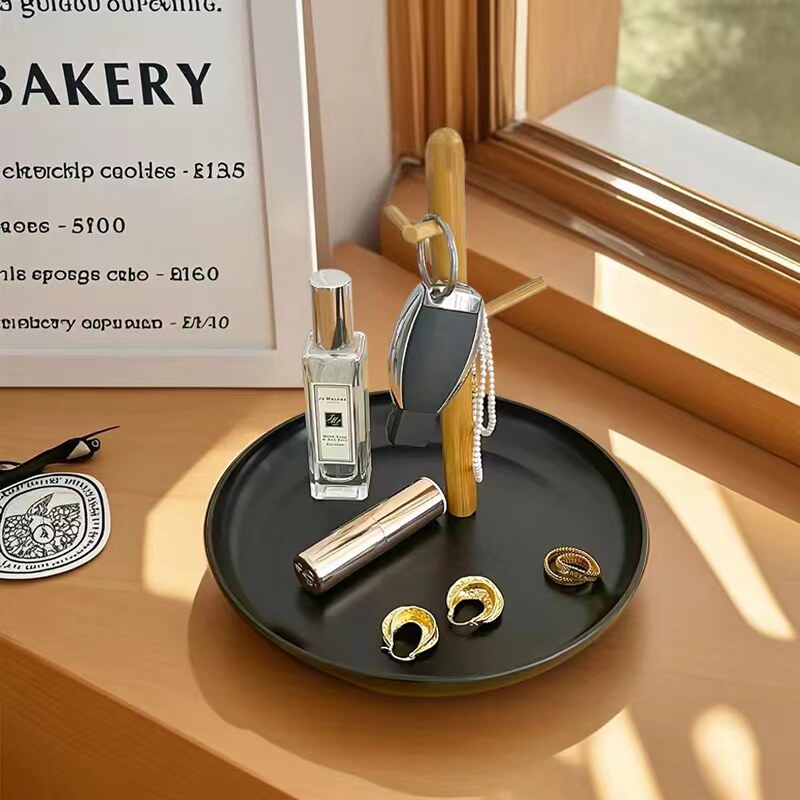 ins风木质香薰收纳托盘客厅玄关钥匙挂架梳妆台化妆品桌面置物架,收纳整理,桌面收纳盒,淘宝优惠券,粉丝福利购,淘宝优惠卷