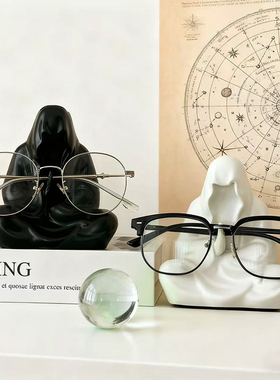 抽象无相佛眼镜支架桌面摆件办公室工位装饰品眼镜展示收纳架礼物