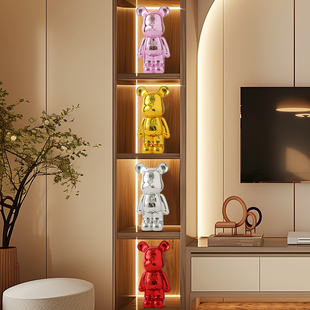 高级感暴力熊摆件存钱罐轻奢高档客厅电视柜酒柜直播间家居装饰品