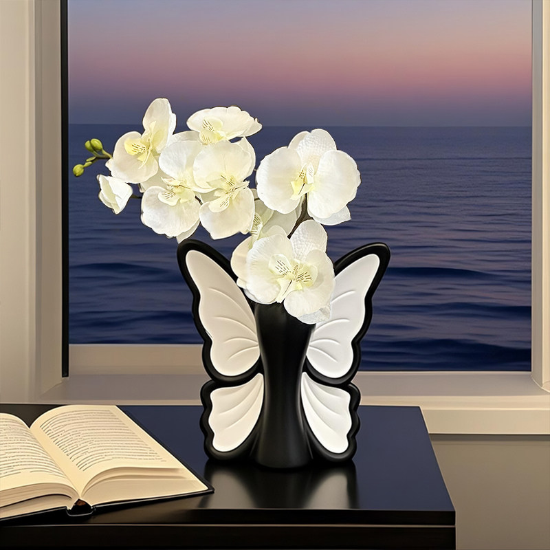 中古风蝴蝶花瓶摆件轻奢高级感客厅玄关柜桌面摆设法式复古装饰品,家居饰品,花瓶,淘宝优惠券,粉丝福利购,淘宝优惠卷