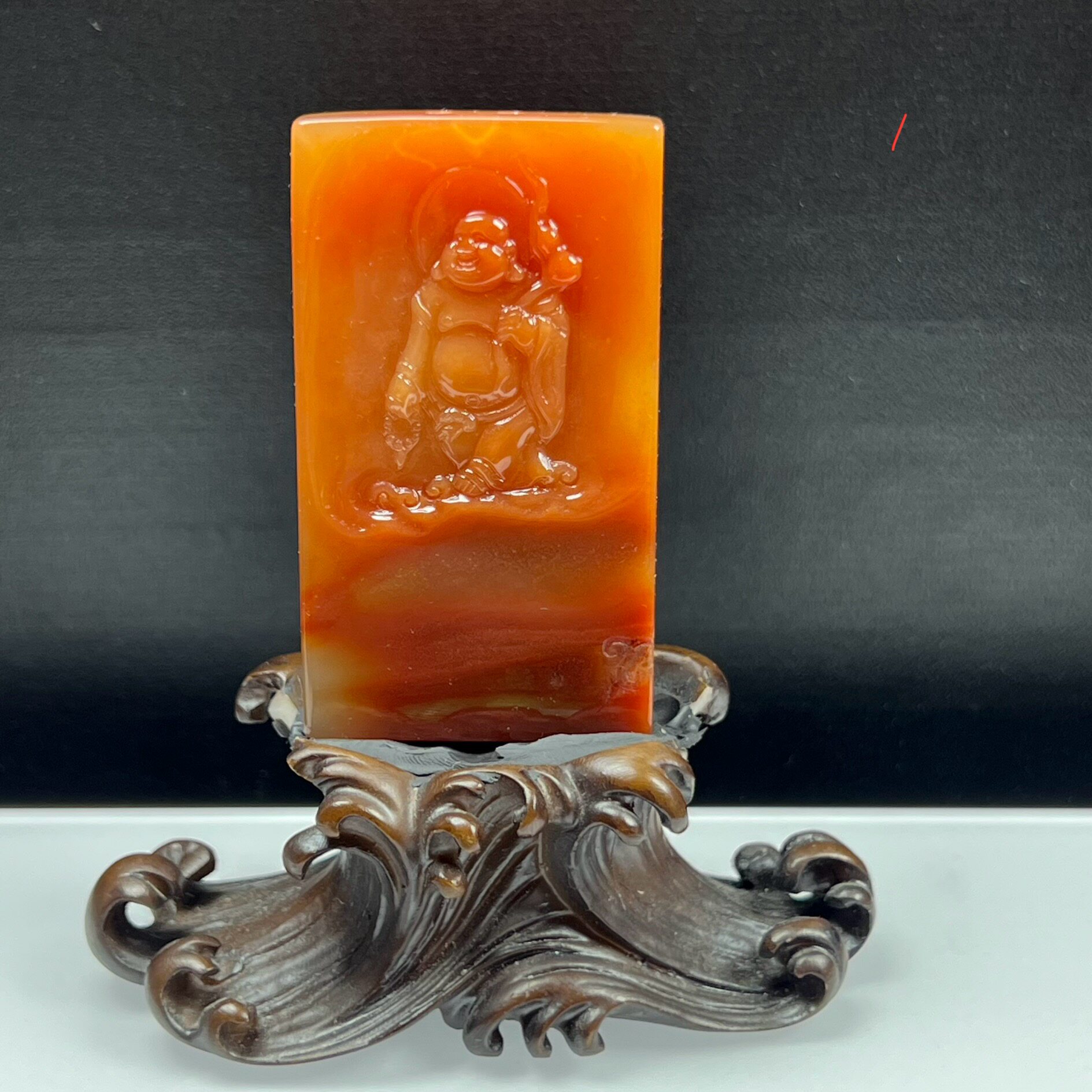 天然玉石精品珠宝云南黄龙玉大富大贵佛吊坠自在佛玉佩毛衣链证书图片